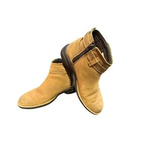 Merrell Juno Mid Zip Camel Tan Leather Ankle Boots Womens 6.5 J003602
